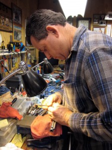 Jeff Ault working on single-action revolver